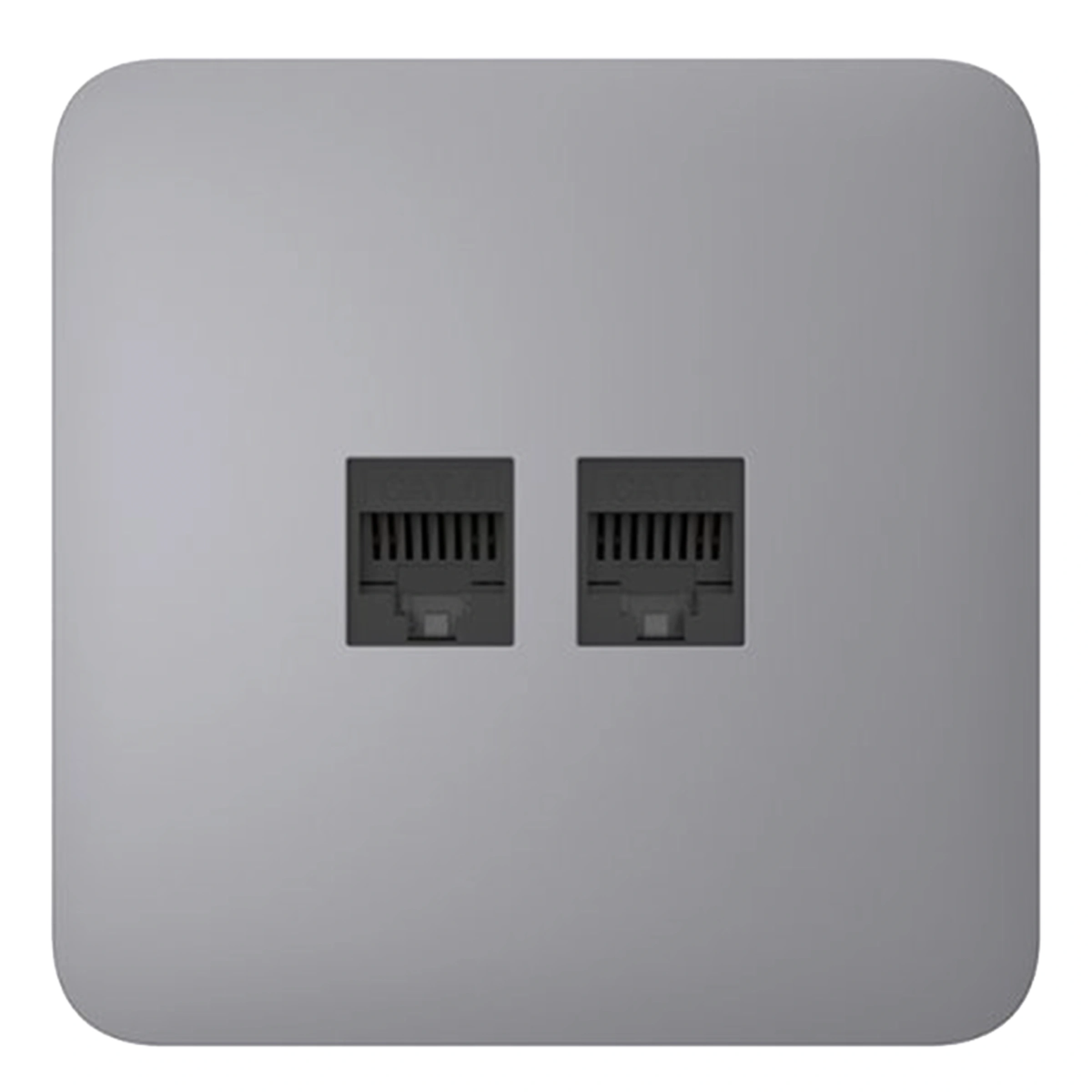 Вбудована інтернет-розетка з двома портами Ajax Outlet (LAN) - Grey