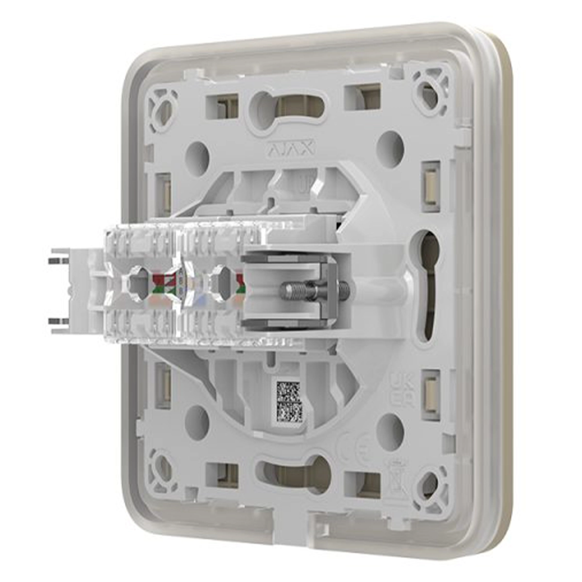 Вбудована інтернет-розетка з двома портами Ajax Outlet (LAN) - Ivory