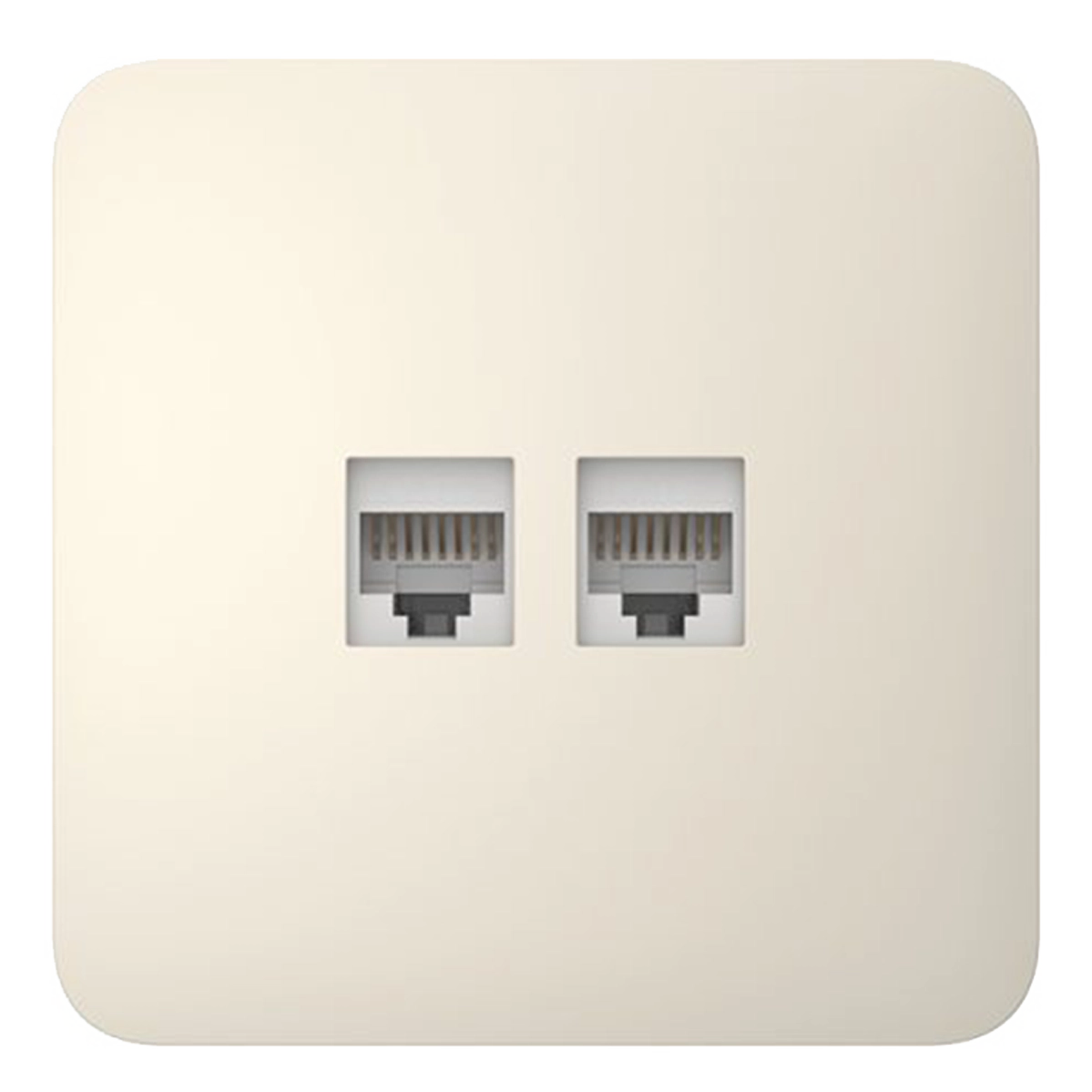 Вбудована інтернет-розетка з двома портами Ajax Outlet (LAN) - Ivory