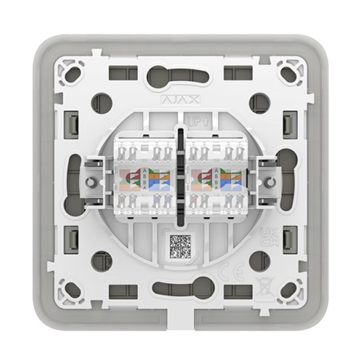 Вбудована інтернет-розетка з двома портами Ajax Outlet (LAN) - Olive