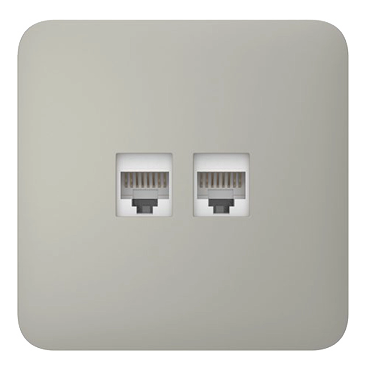 Вбудована інтернет-розетка з двома портами Ajax Outlet (LAN) - Olive
