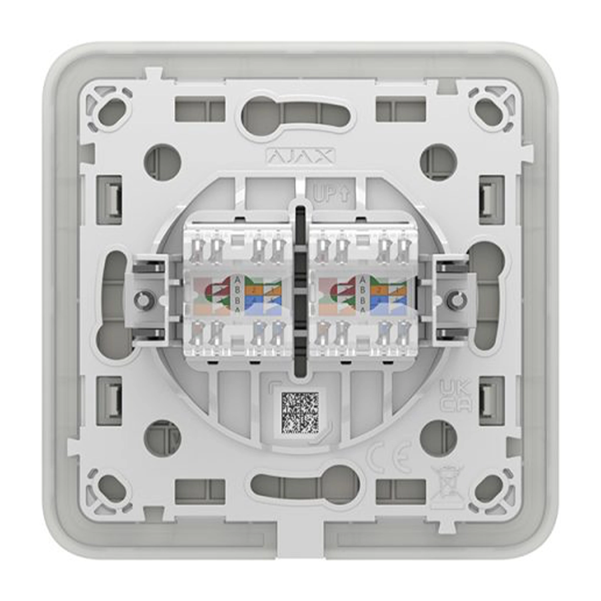 Вбудована інтернет-розетка з двома портами Ajax Outlet (LAN) - Oyster