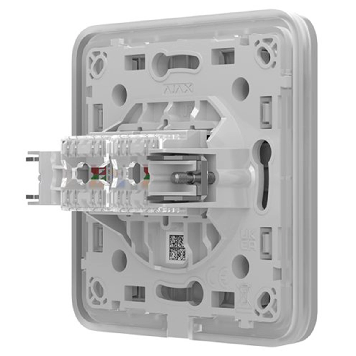 Вбудована інтернет-розетка з двома портами Ajax Outlet (LAN) - White