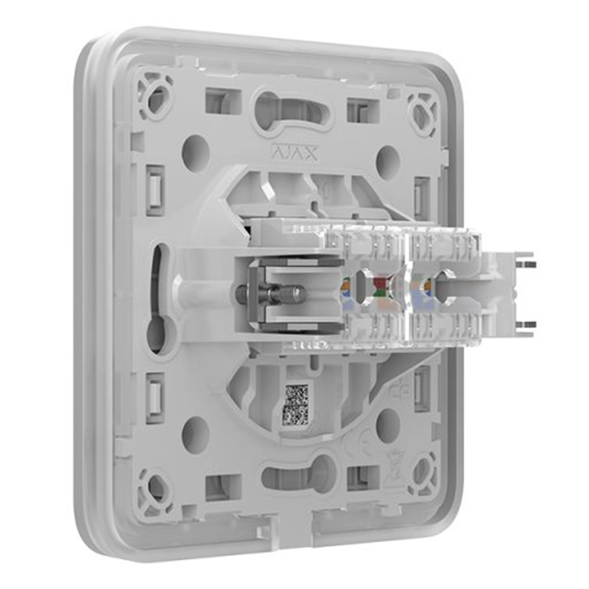 Вбудована інтернет-розетка з двома портами Ajax Outlet (LAN) - White