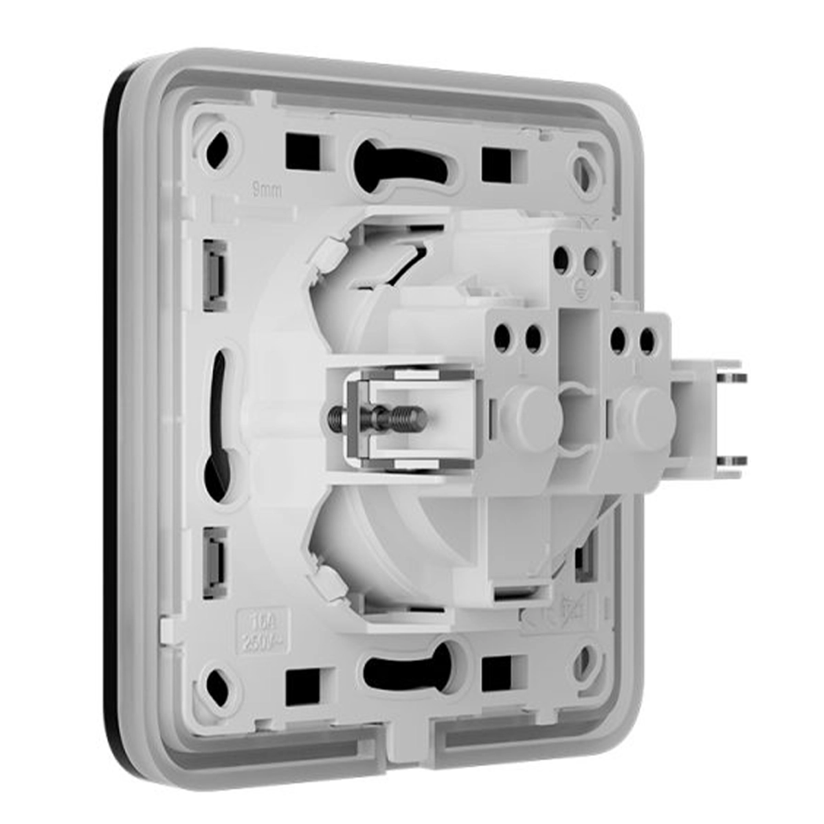 Вбудована розетка із заземленням Ajax Outlet (basic) [type F] - Black