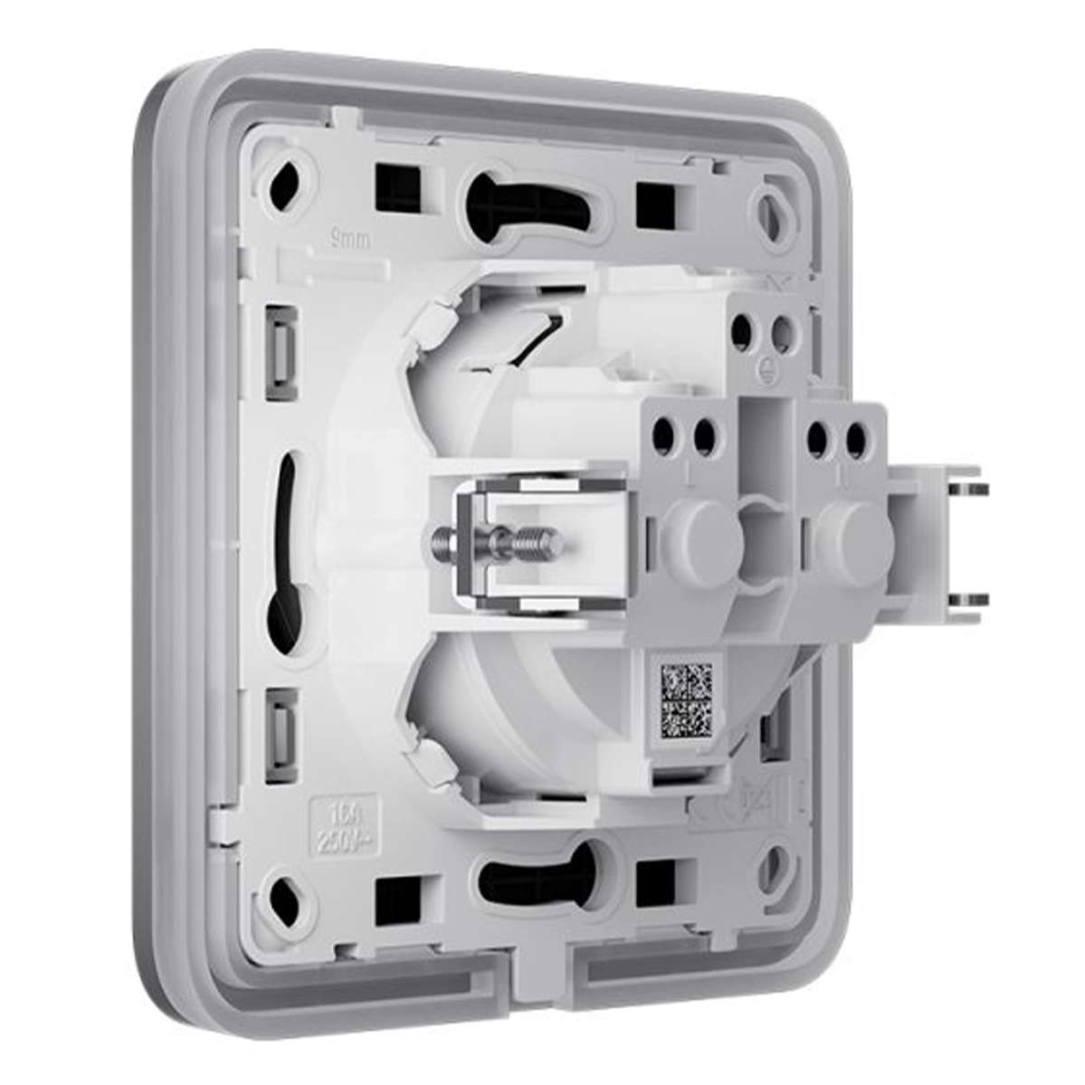 Вбудована розетка із заземленням Ajax Outlet (basic) [type F] - Grey