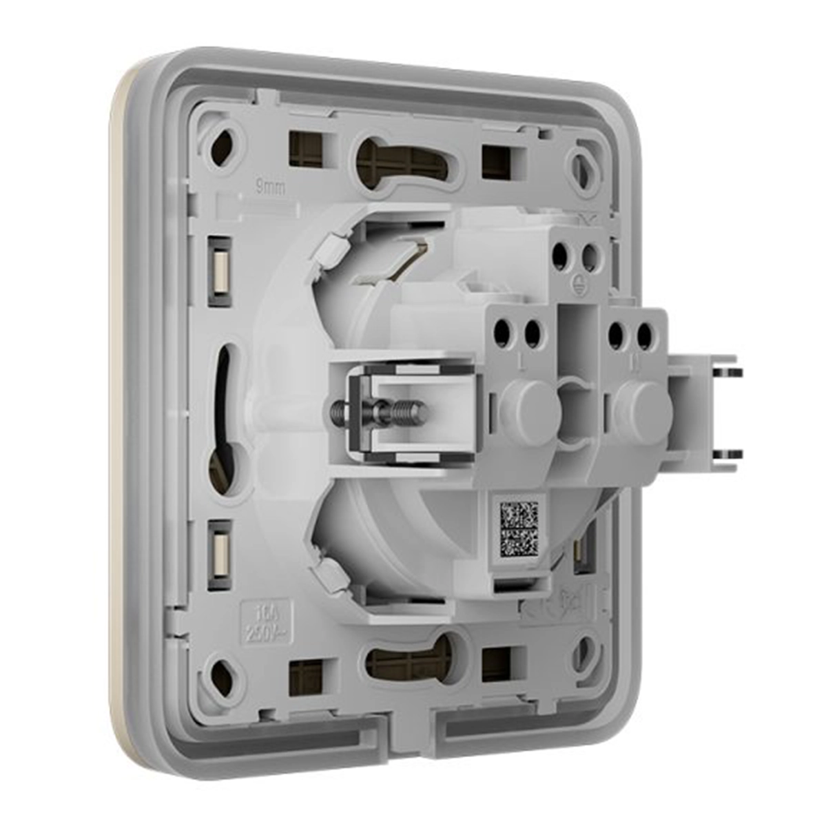 Вбудована розетка із заземленням Ajax Outlet (basic) [type F] - Ivory