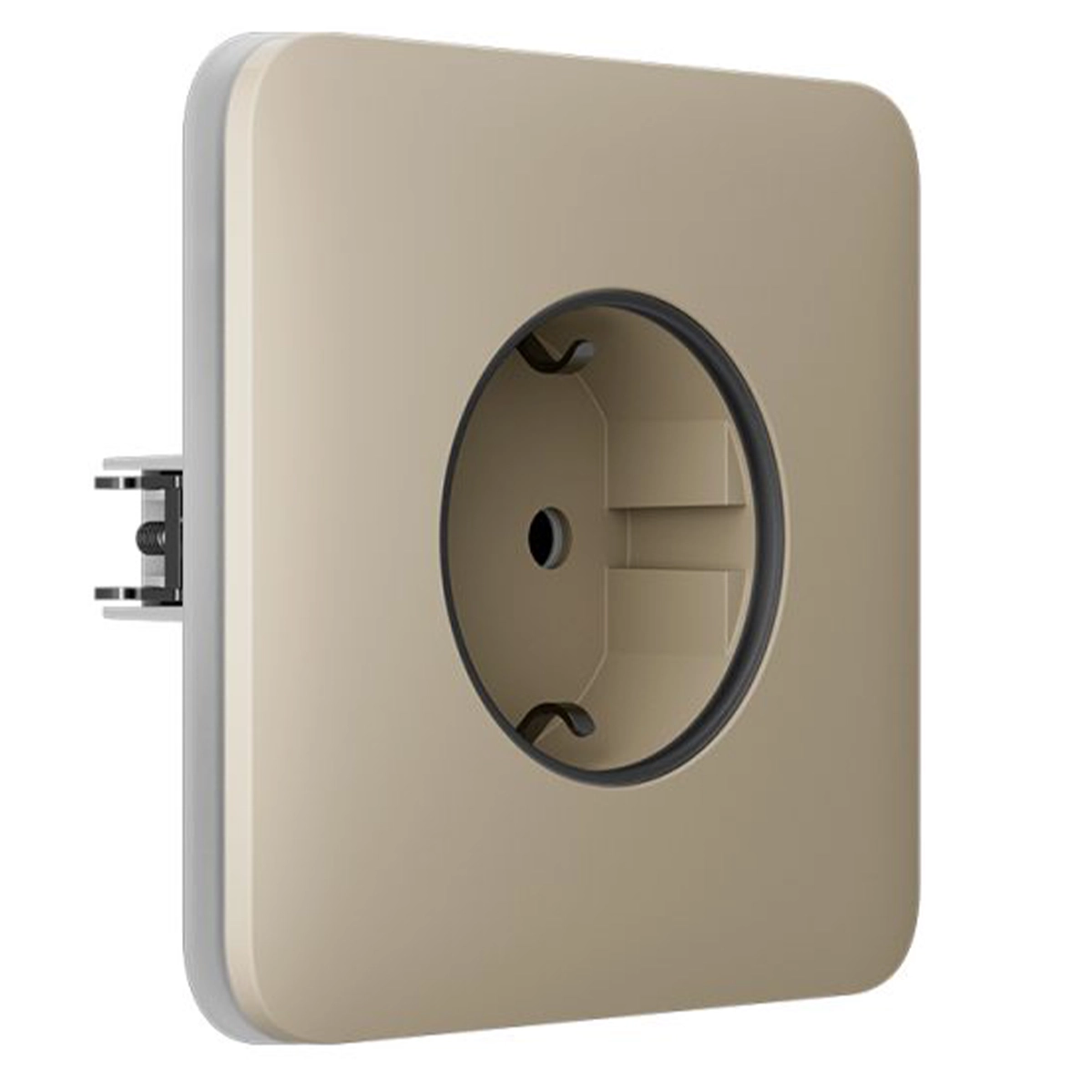 Вбудована розетка із заземленням Ajax Outlet (basic) [type F] - Ivory