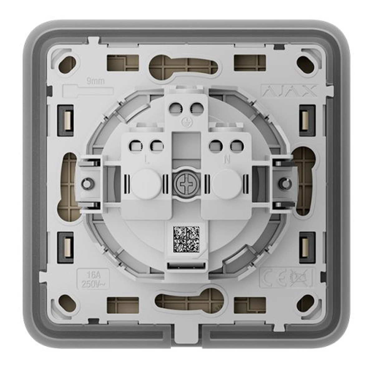Вбудована розетка із заземленням Ajax Outlet (basic) [type F] - Ivory