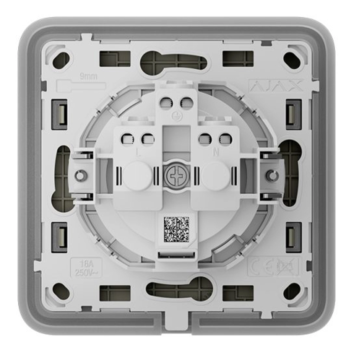 Вбудована розетка із заземленням Ajax Outlet (basic) [type F] - Olive