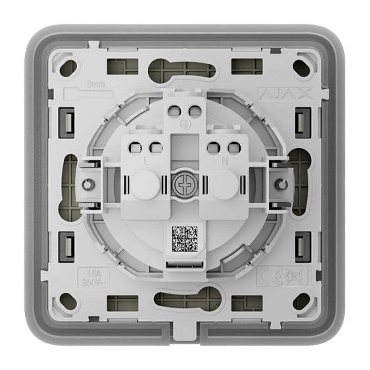 Вбудована розетка із заземленням Ajax Outlet (basic) [type F] - Oyster