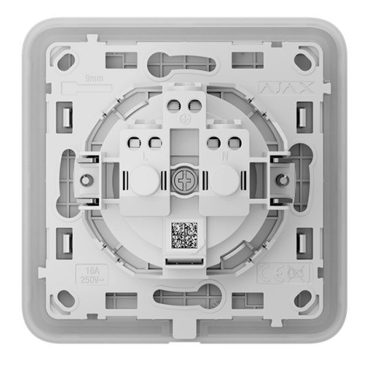 Вбудована розетка із заземленням Ajax Outlet (basic) [type F] - White