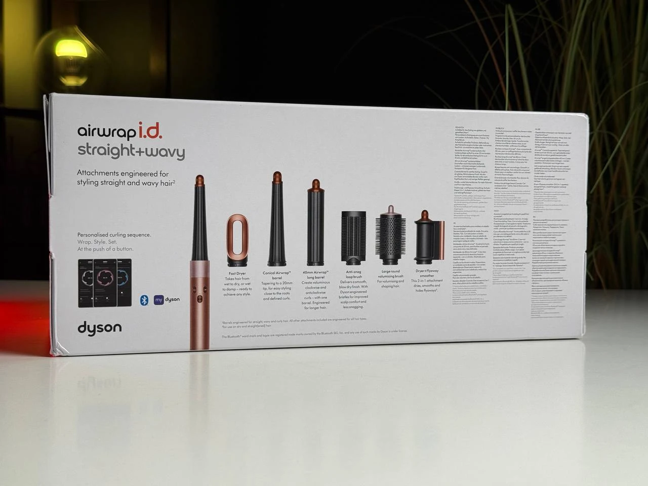 ВІТРИННИЙ Стайлер для прямого та хвилястого волосся Dyson Airwrap i.d. Multi-Styler and Dryer Straight to Wavy - Amber/Silk (123682-01) EU - Стан: гарний | Комплектація: повний | Гарантія: 3 міс.