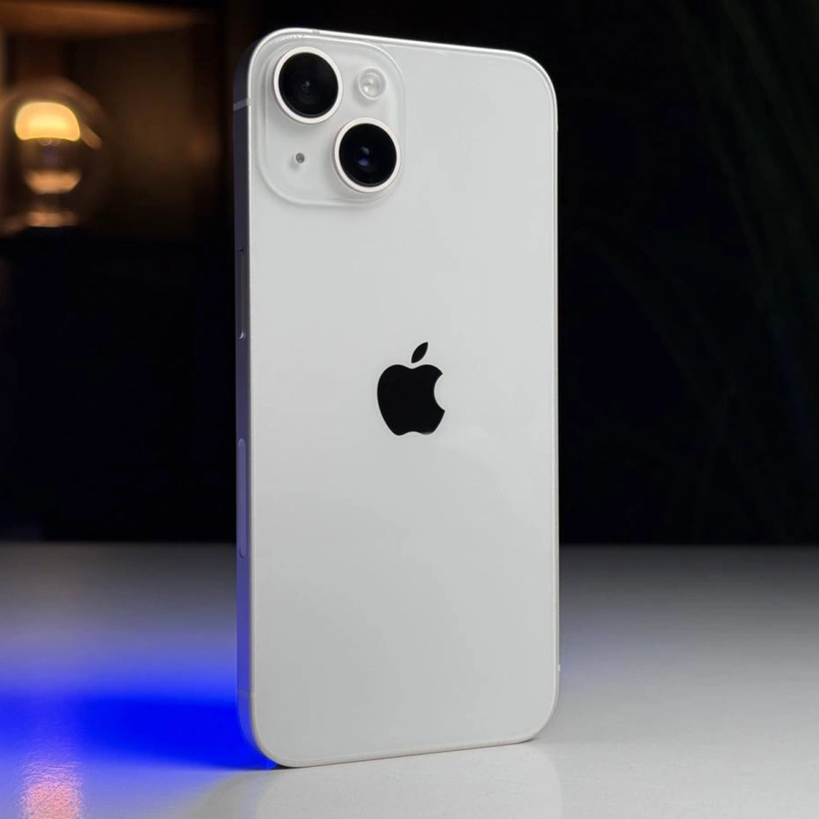 Б/У Apple iPhone 14 128GB Starlight eSim (MPUN3) - Состояние: хорошее | Аккумулятор: 81% | Комплект: iPhone, кабель | Гарантия: 3 мес.