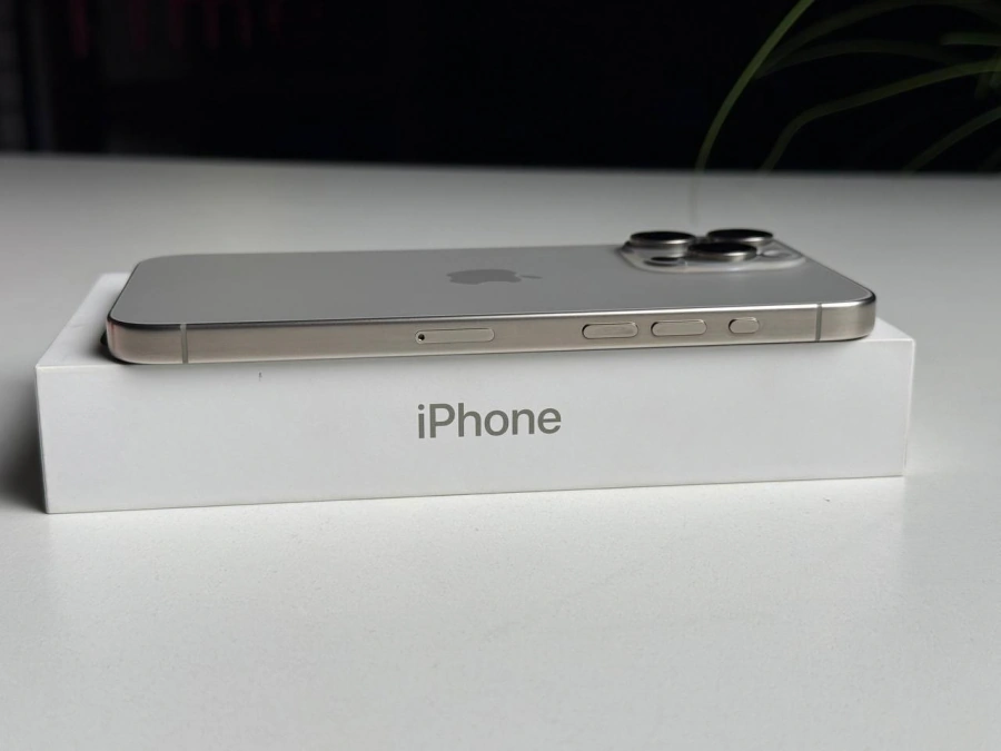 Б/У Apple iPhone 15 Pro Max 1TB Natural Titanium (MU7J3) - Состояние: хорошее | Аккумулятор: 86% | Комплектация: полный | Гарантия: 3 мес.