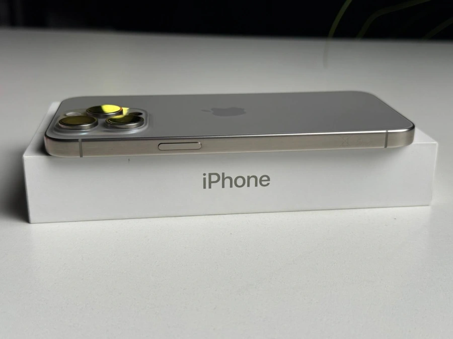 Б/У Apple iPhone 15 Pro Max 1TB Natural Titanium (MU7J3) - Состояние: хорошее | Аккумулятор: 86% | Комплектация: полный | Гарантия: 3 мес.