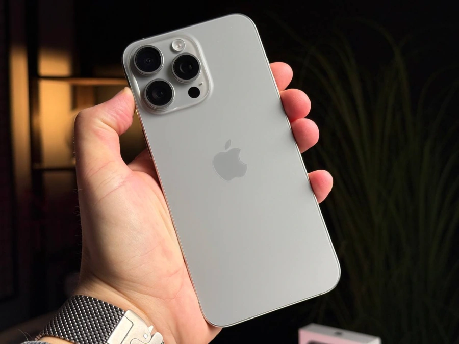 Б/У Apple iPhone 15 Pro Max 256GB Natural Titanium (MU793) - Состояние: хорошее | Аккумулятор: 100% | Комплектация: полный | Гарантия: 3 мес.