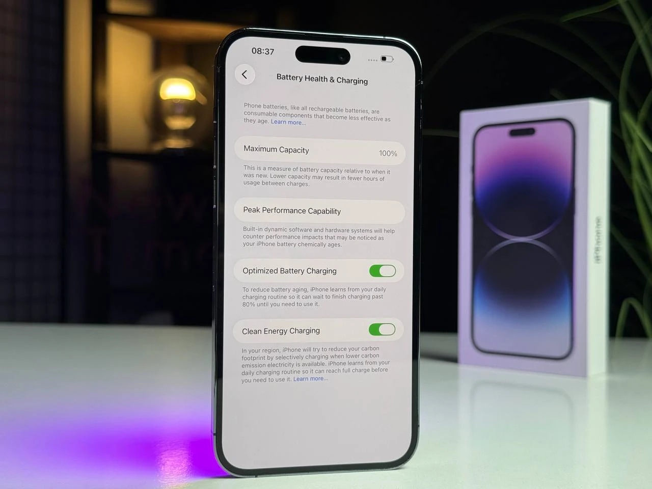 Б/У Apple iPhone 14 Pro Max 256GB Deep Purple (MQ9X3) - Состояние: идеальный | Аккумулятор: 100% | Комплектация: полный | Гарантія: 3 мес.