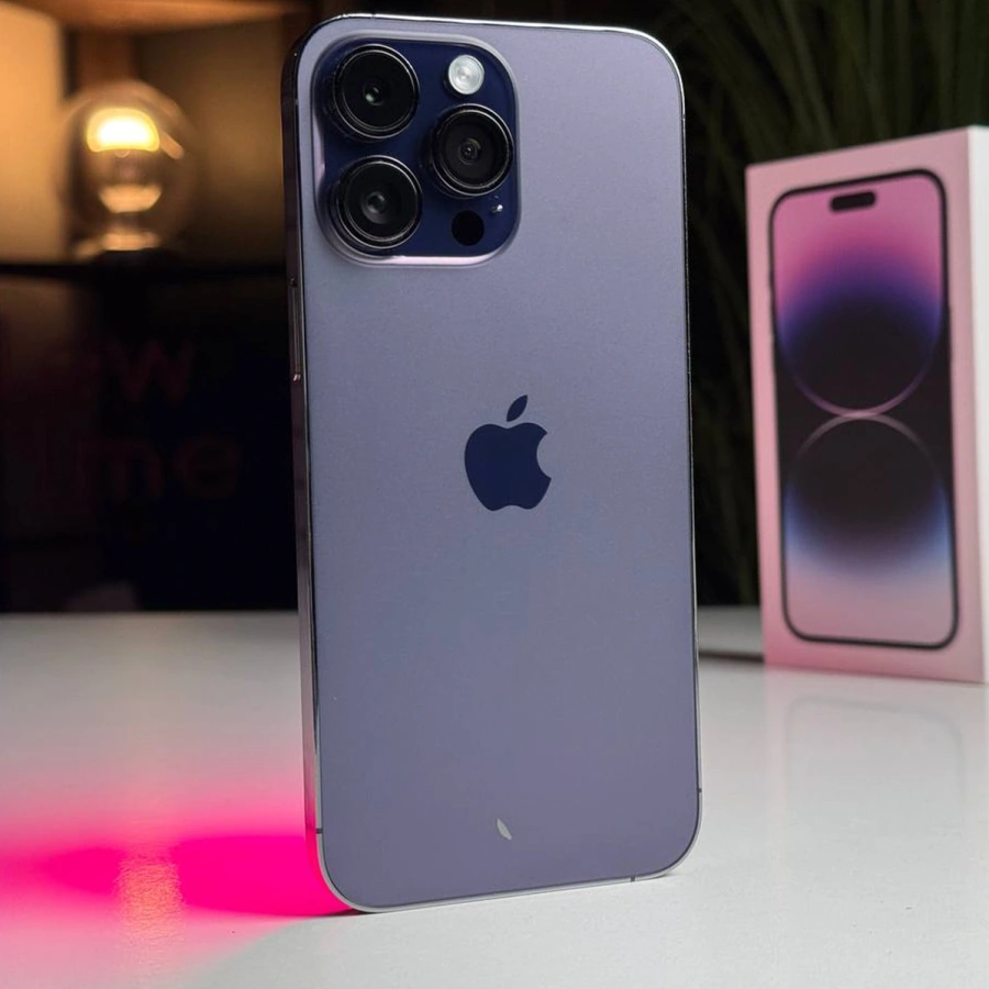 ВЖИВАНИЙ Apple iPhone 14 Pro Max 256GB Deep Purple (MQ9X3) - Стан: гарний (дефект на склі) | Акумулятор: 100% | Комплектація: повний | Гарантія: 3 міс.