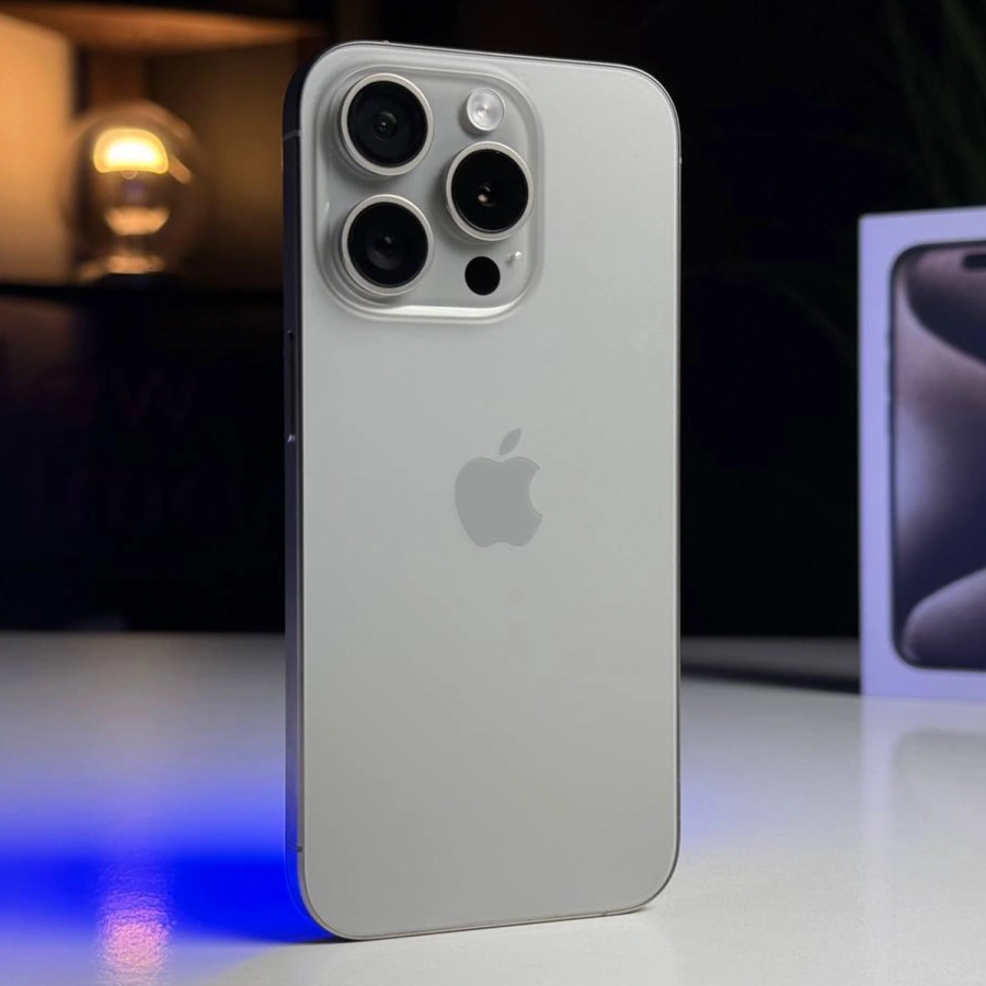 ВЖИВАНИЙ Apple iPhone 15 Pro 128GB Natural Titanium (MTUX3) - Стан: ідеальний | Акумулятор: 91% | Комплектація: повний | Гарантія: 3 міс.
