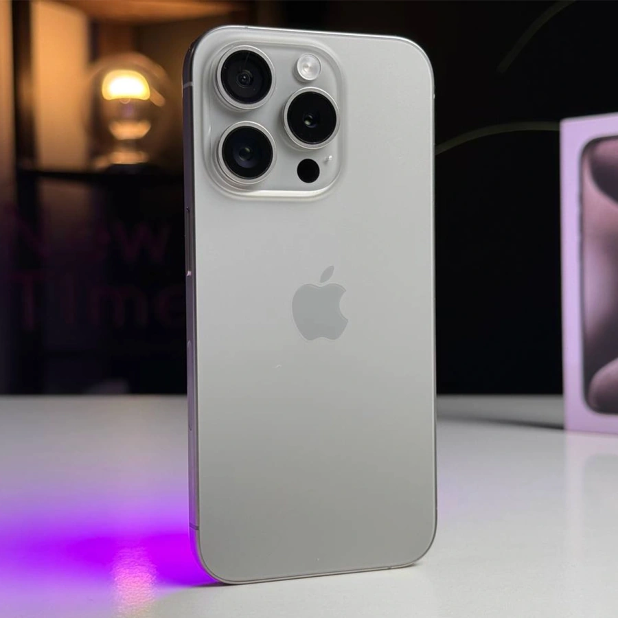 ВЖИВАНИЙ Apple iPhone 15 Pro 256GB Natural Titanium eSim (MTQU3) - Стан: ідеальний | Акумулятор: 91% | Комплектація: повний | Гарантія: 3 міс.