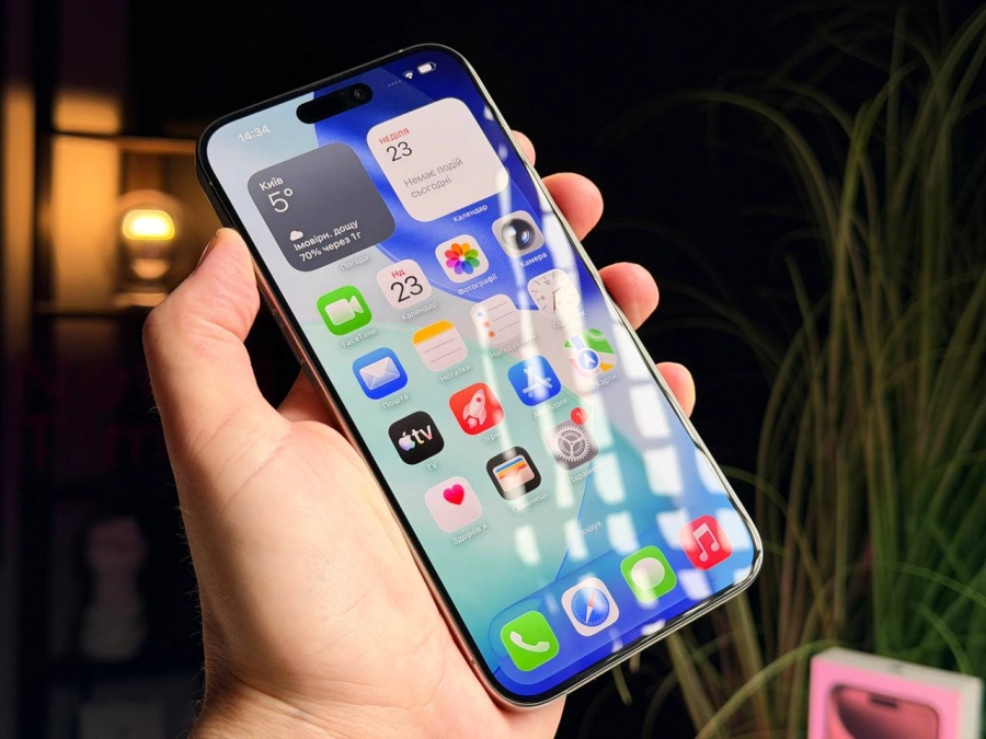 Б/У Apple iPhone 15 Pro Max 256GB Natural Titanium (MU793) - Состояние: идеальный | Аккумулятор: 89% | Комплектация: полный | Гарантія: 3 мес.