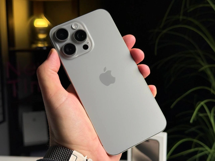 Б/У Apple iPhone 15 Pro Max 256GB Natural Titanium (MU793) - Состояние: хороший | Аккумулятор: 92% | Комплектация: полный | Гарантія: 3 мес.