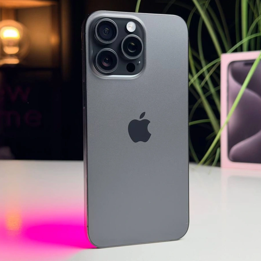 ВЖИВАНИЙ Apple iPhone 15 Pro Max 512GB Black Titanium (MU7C3) - Стан: ідеальний | Акумулятор: 91% | Комплектація: повний | Гарантія: 3 міс.