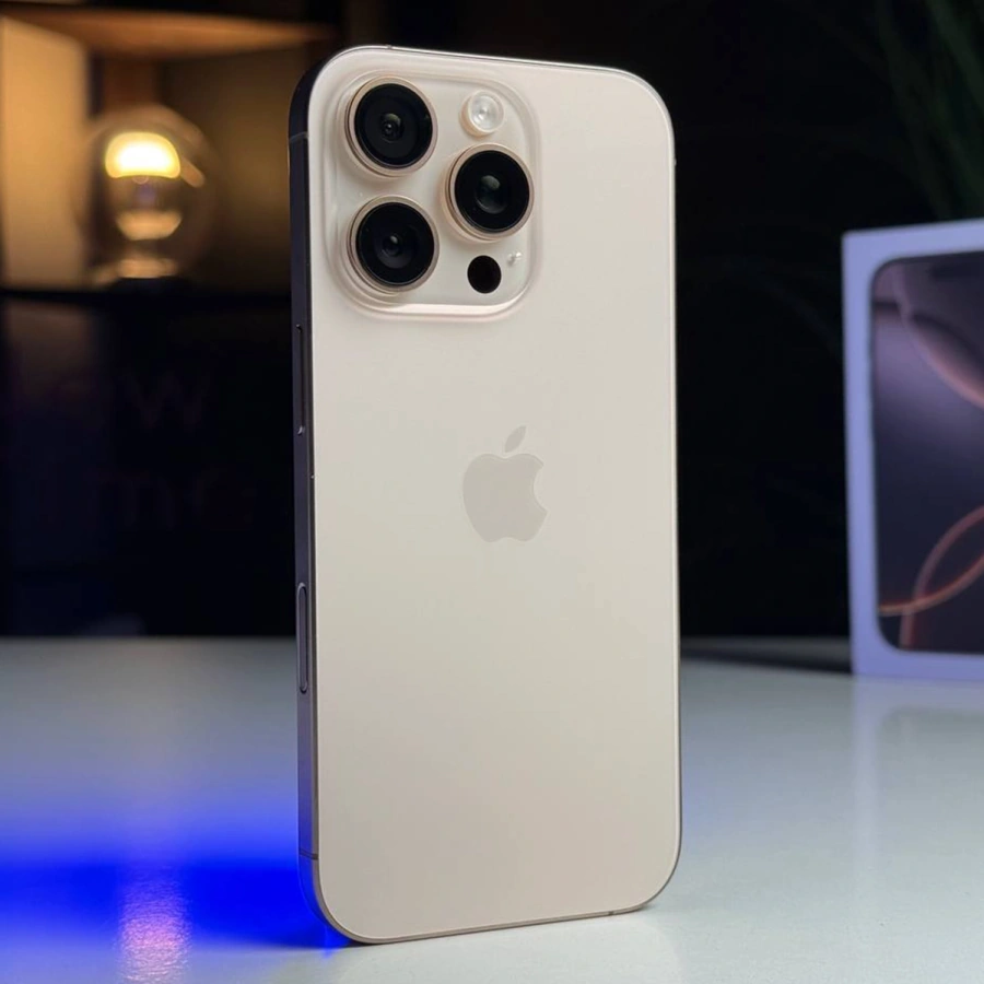 ВЖИВАНИЙ Apple iPhone 16 Pro 128GB Desert Titanium (MYNF3) - Стан: ідеальний | Акумулятор: 93% | Комплектація: повний | Гарантія: 3 міс.
