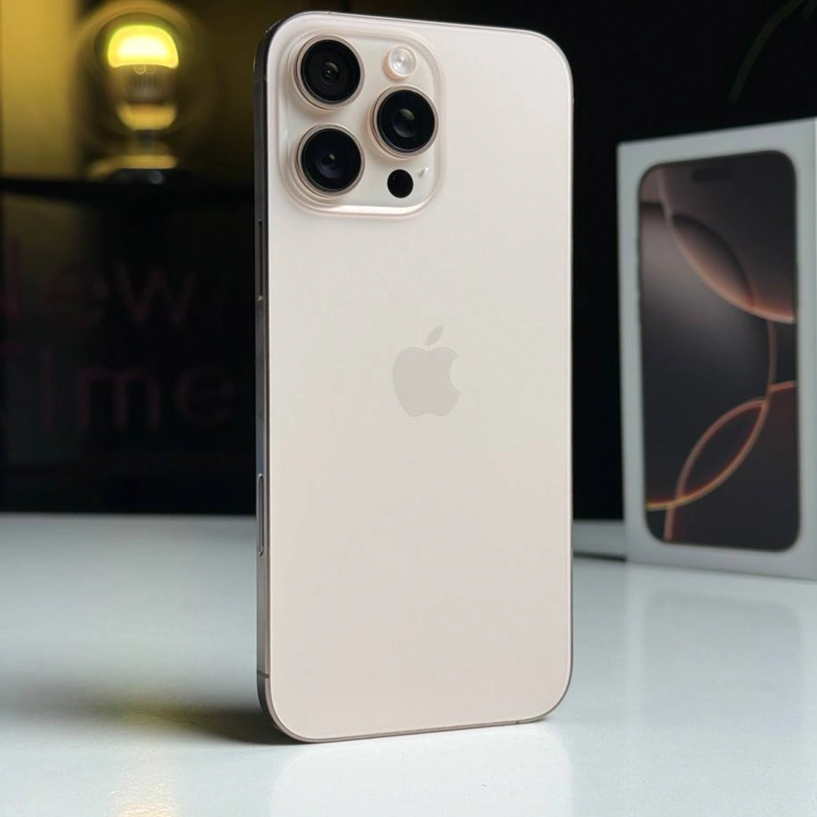 Б/У Apple iPhone 16 Pro Max 512GB eSim Desert Titanium (MYW93) - Состояние: идеальный | Аккумулятор: 94% | Комплектация: полный | Гарантія: 1 мес.