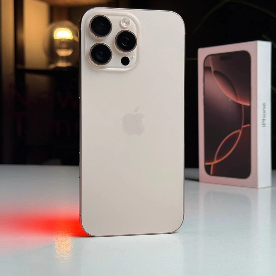 ВЖИВАНИЙ Apple iPhone 16 Pro Max 512GB Desert Titanium (MYX23) - Стан: гарний | Акумулятор: 96% | Комплектація: повний | Гарантія: 3 міс.