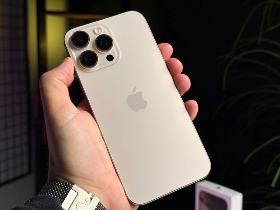 Б/У Apple iPhone 16 Pro Max 512GB Desert Titanium (MYX23) - Состояние: хороший | Аккумулятор: 97% | Комплектация: полный | Гарантія: 3 мес.
