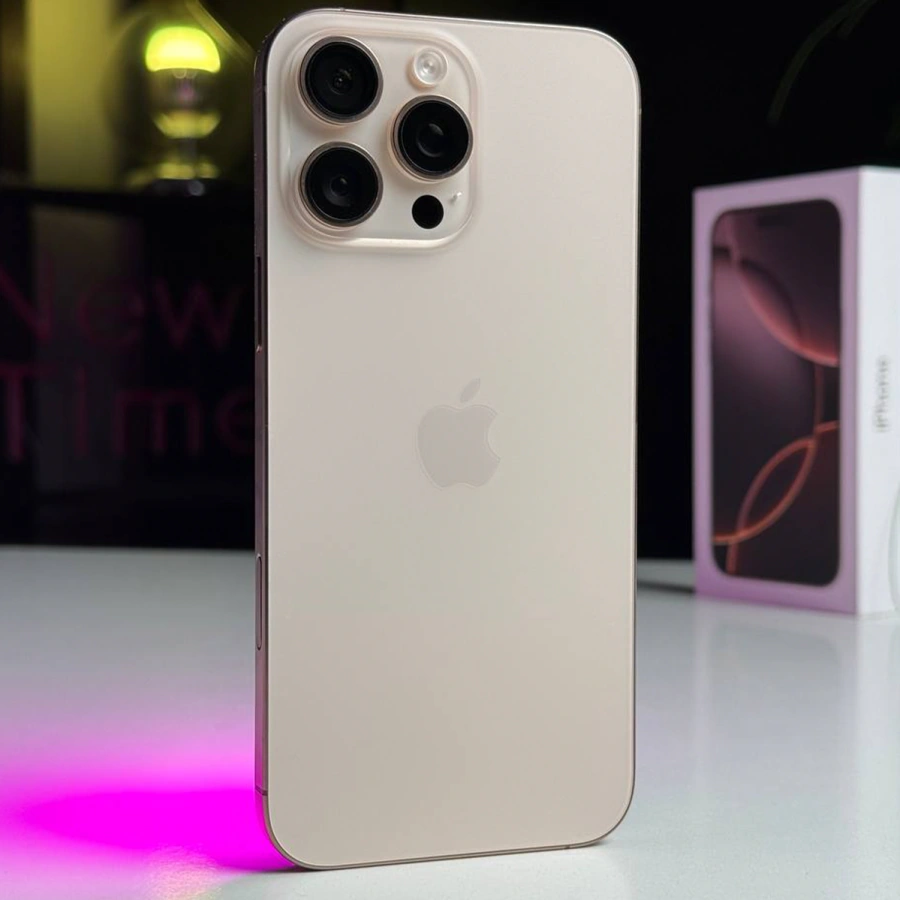 Б/У Apple iPhone 16 Pro Max 512GB Desert Titanium (MYX23) - Состояние: хороший | Аккумулятор: 97% | Комплектация: полный | Гарантія: 3 мес.