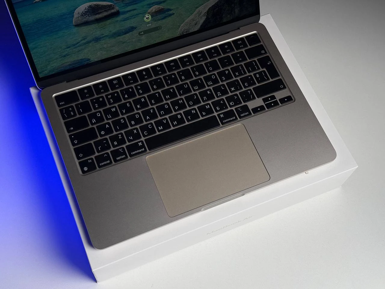 Б/У MacBook Air 13.6" M2/8CPU/8GPU/8GB/256GB Starlight 2022 (MLY13) - Состояние: идеальный | Аккумулятор: 87% | Комплектация: полный | Гарантія: 3 мес.