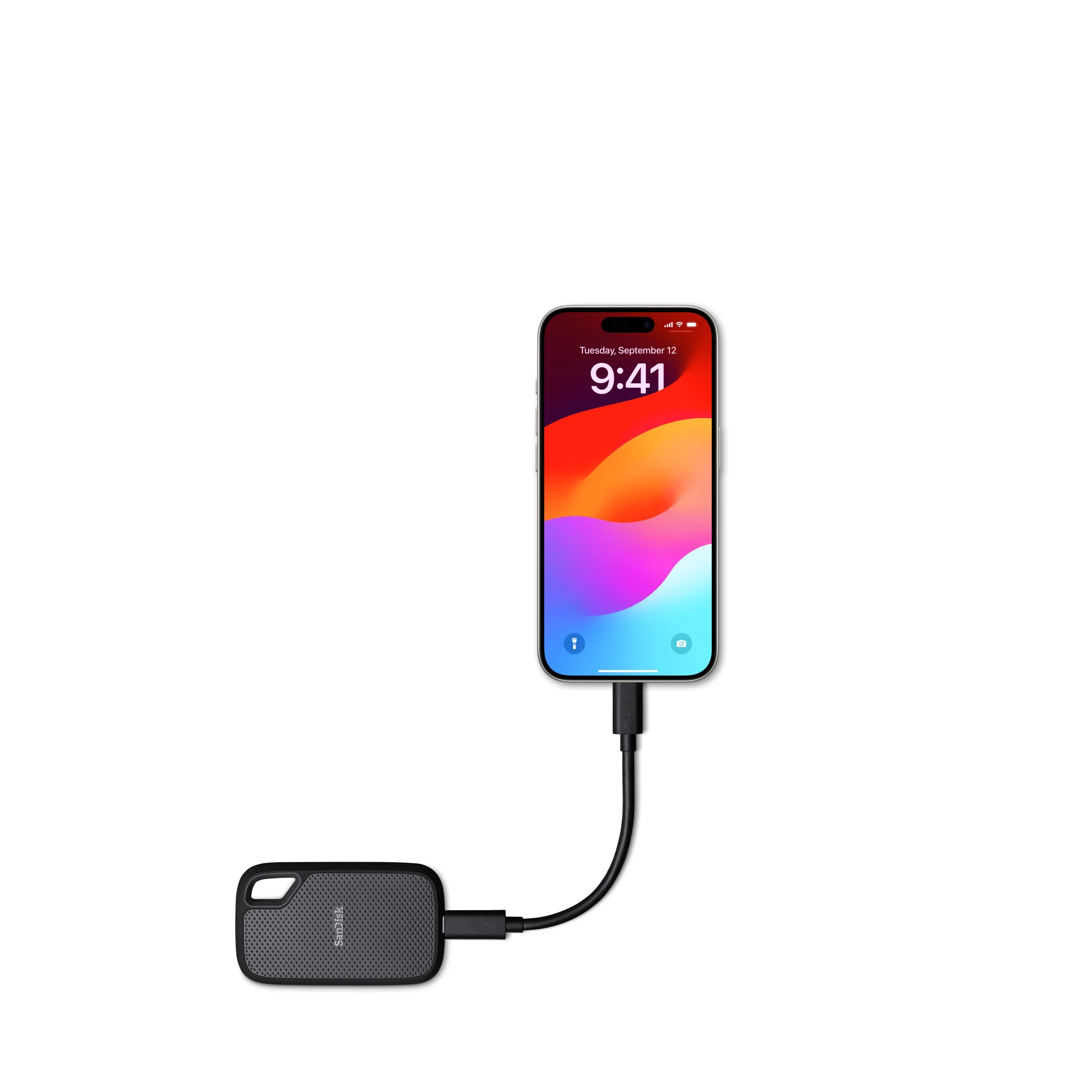 Внешний SSD накопитель SanDisk Extreme Portable 2TB - Black (SDSSDE62-2T00-GA0)