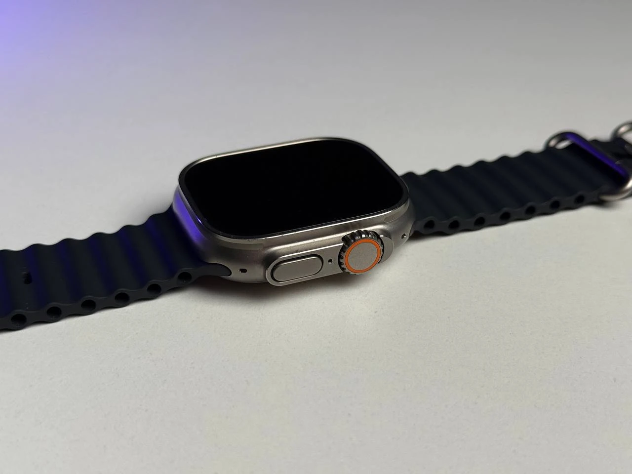 ВЖИВАНИЙ Б/У Apple Watch Ultra GPS + Cellular 49mm Titanium Case with Midnight Ocean Band (MQET3, MQFK3) - Состояние: хороший | Аккумулятор: 100% | Комплектация: полный, без коробки | Гарантия: 3 мес.