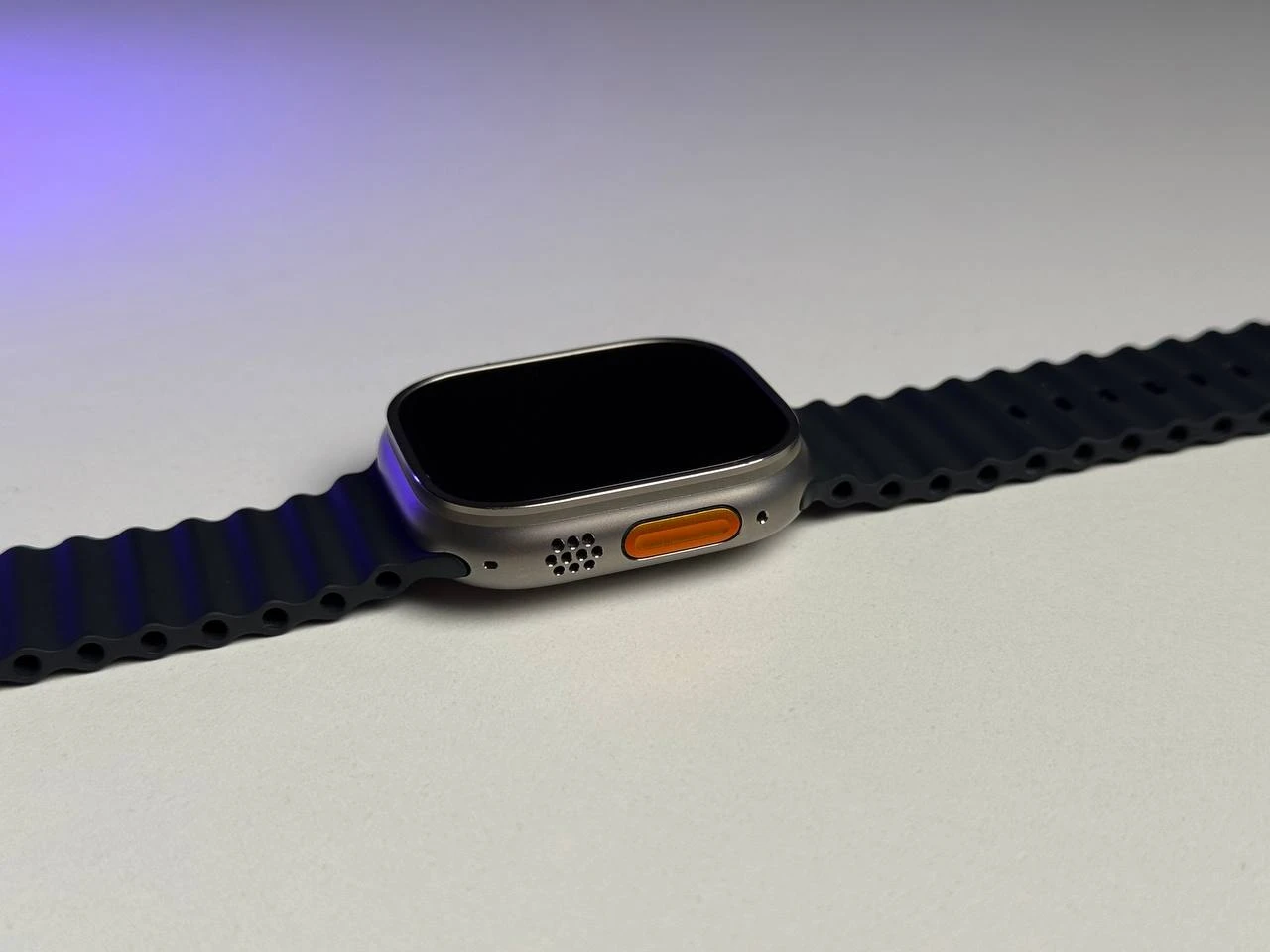 ВЖИВАНИЙ Б/У Apple Watch Ultra GPS + Cellular 49mm Titanium Case with Midnight Ocean Band (MQET3, MQFK3) - Состояние: хороший | Аккумулятор: 100% | Комплектация: полный, без коробки | Гарантия: 3 мес.