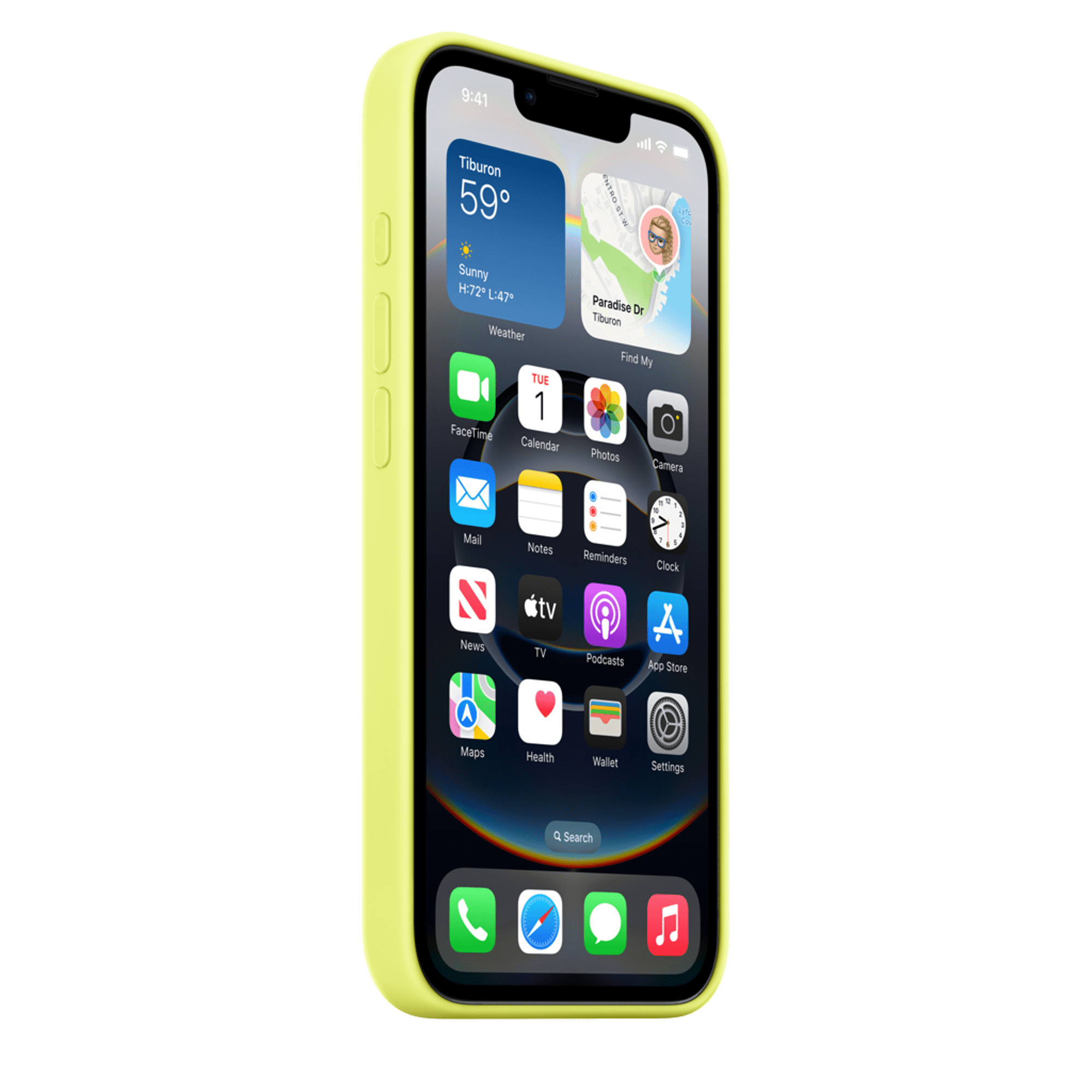 Чехол Apple iPhone 16e Silicone Case – Neon Yellow (MGYW4)