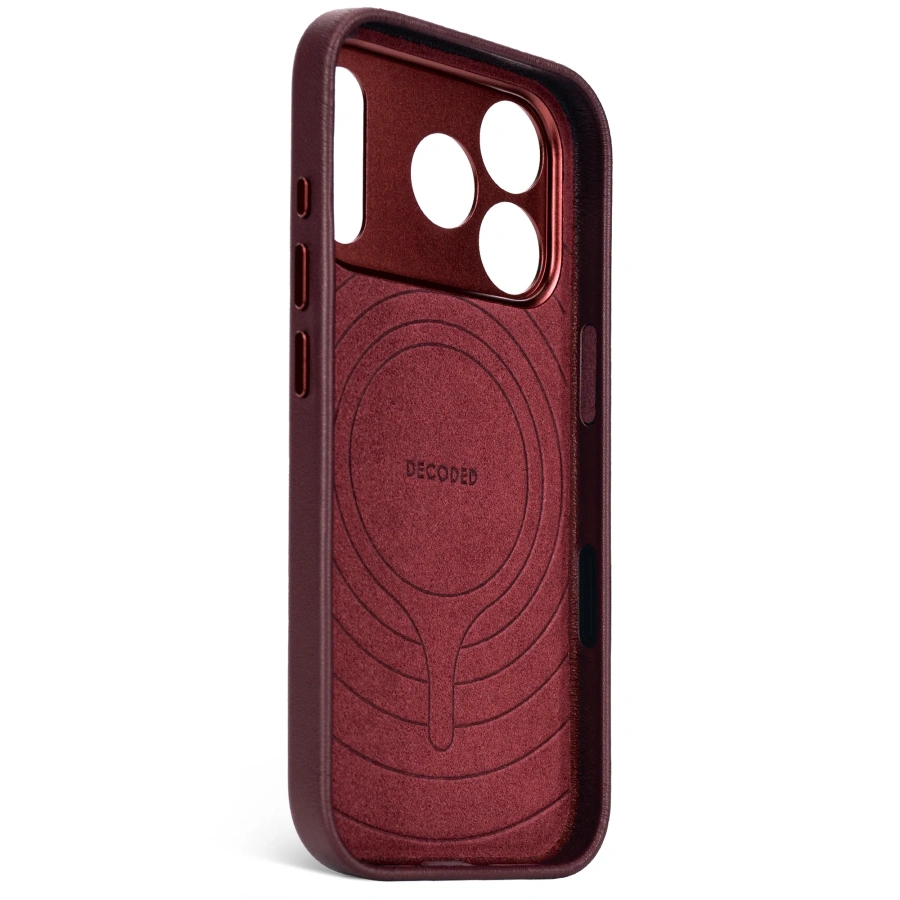 Чехол DECODED Leather Case for iPhone 17 Pro Max - Burgundy (D26IPO17PMBC1DY)