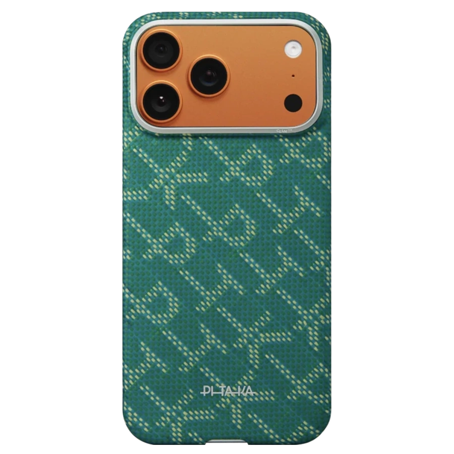 Чохол Pitaka Edge Case with PitaTap for iPhone 17 Pro - Gold Green [PITAKA Leaping] (KI1701PTK)