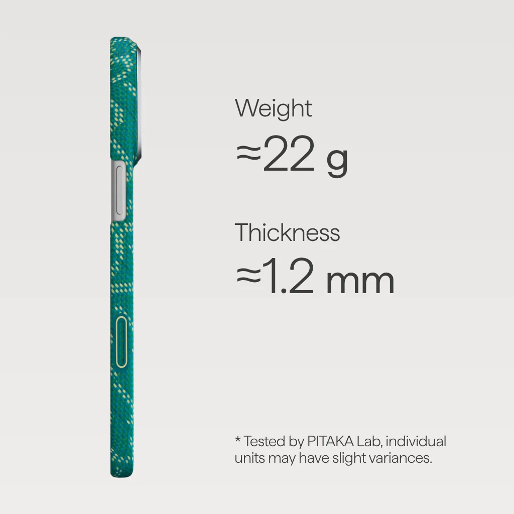 Чохол Pitaka PTK Leaping with PitaTap for iPhone 17 Pro - Gold Green