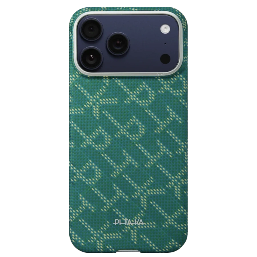 Чохол Pitaka Edge Case with PitaTap for iPhone 17 Pro Max - Gold Green [PITAKA Leaping] (KI1701PTKP)