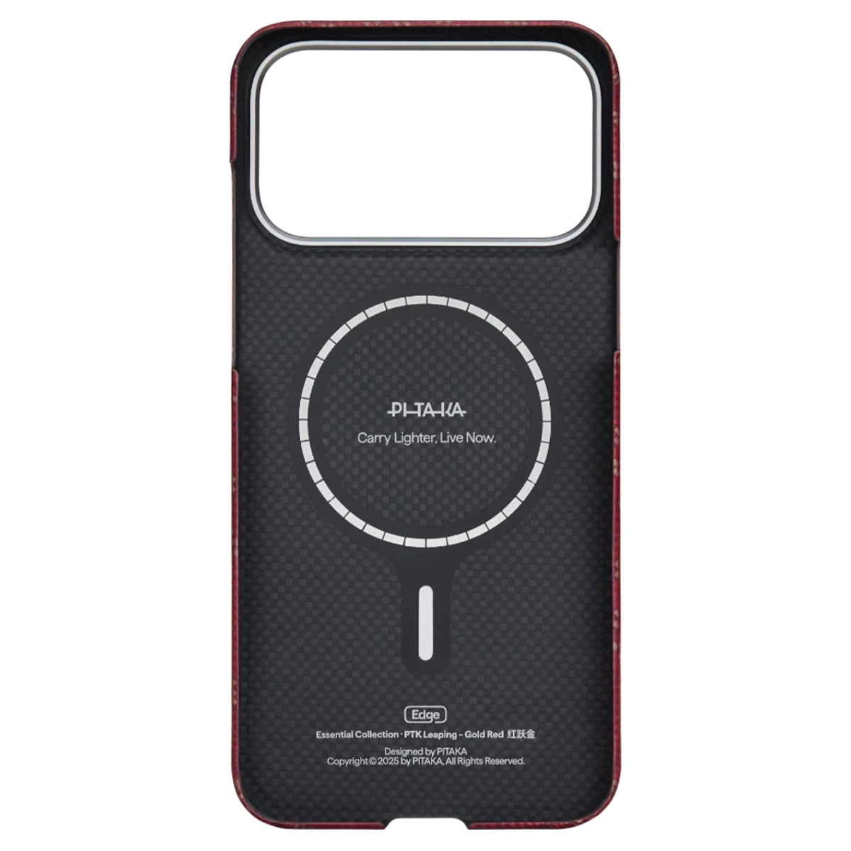 Чохол Pitaka PTK Leaping with PitaTap for iPhone 17 Pro - Gold Red