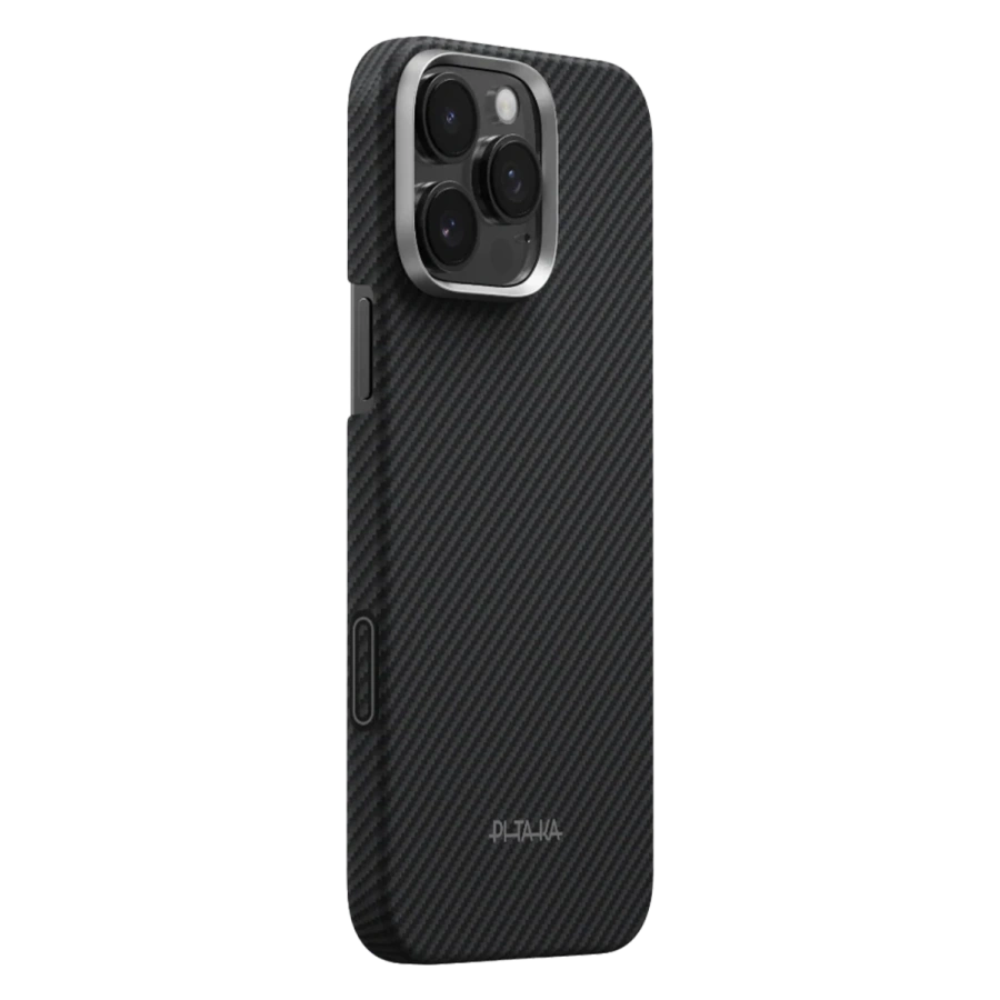 Чохол Pitaka Ultra-Slim Case Twill 600D with PitaTap for iPhone 16 Pro Max - Black/Grey (KI1602PAM)