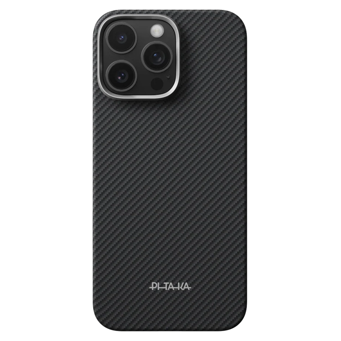 Чохол Pitaka Ultra-Slim Case Twill 600D with PitaTap for iPhone 16 Pro Max - Black/Grey (KI1602PAM)