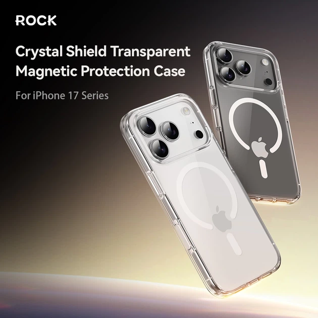 Чохол Rock Crystal Series Case with MagSafe for iPhone 17 Pro - Transparent
