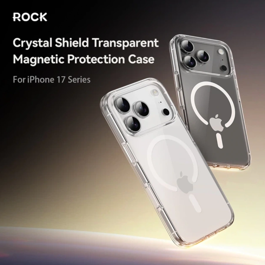 Чехол Rock Crystal Series Case with MagSafe for iPhone 17 Pro Max - Transparent
