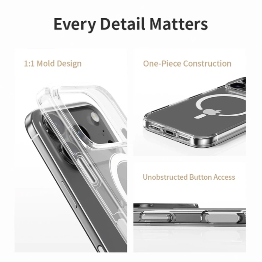 Чехол Rock Crystal Series Case with MagSafe for iPhone 17 Pro Max - Transparent