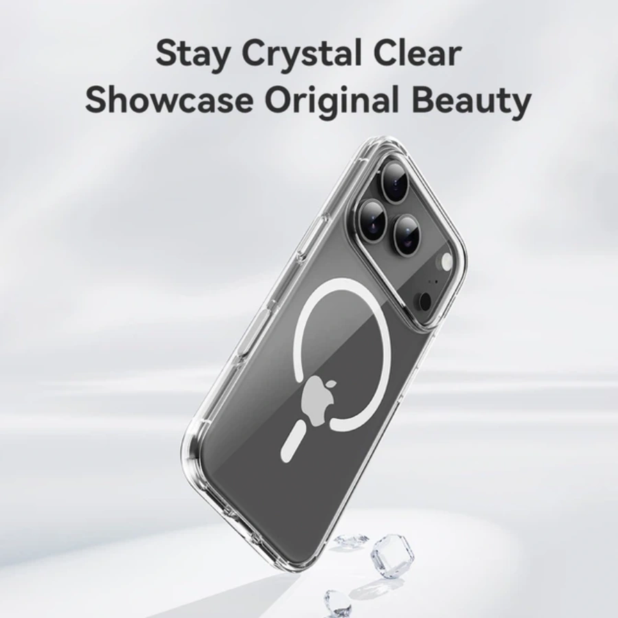 Чехол Rock Crystal Series Case with MagSafe for iPhone 17 Pro Max - Transparent
