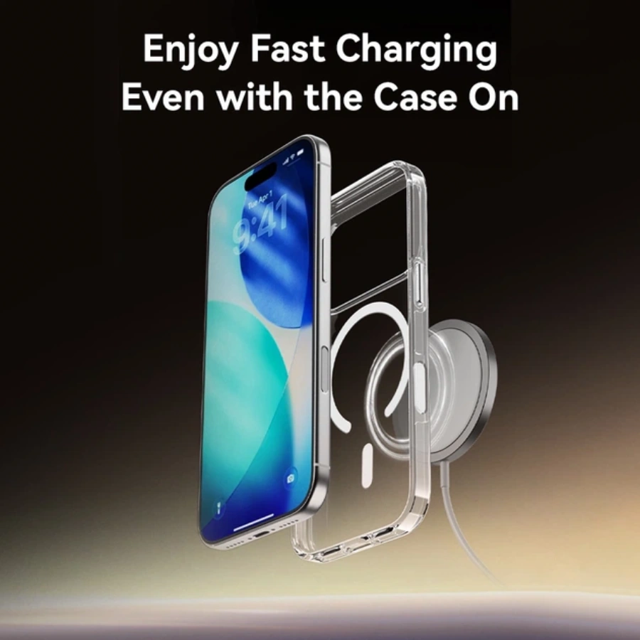 Чехол Rock Crystal Series Case with MagSafe for iPhone 17 Pro Max - Transparent